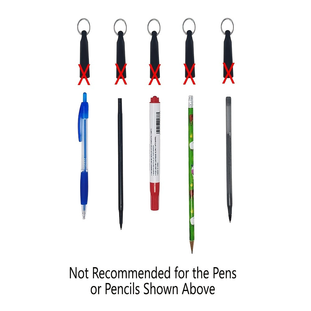 2pcs Retractable Pen Holder Metal Belt Clip for Markers & Pencils