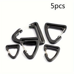 5pcs Triangle Plastic Hanging Buckle Carabiner Outdoor Camping Backpack Hook