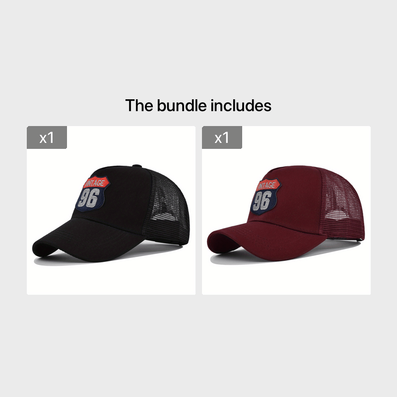 Casual Duck Embroidered Baseball Cap Mesh Sun Visor