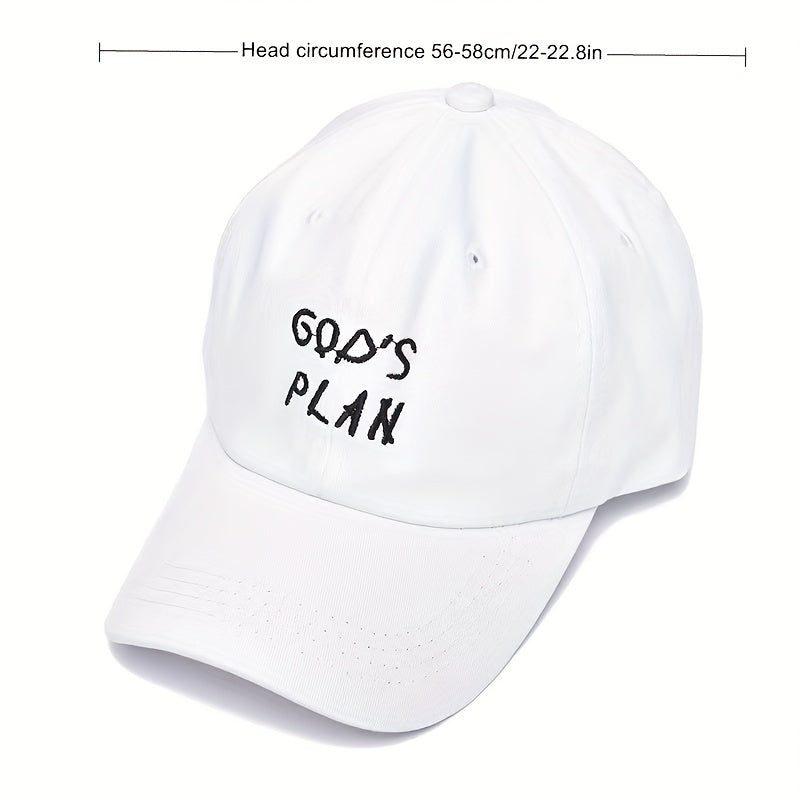 GOD'S PLAN Embroidery Baseball Cap Solid Dad Hats Unisex Sun Hats