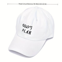 GOD'S PLAN Embroidery Baseball Cap Solid Dad Hats Unisex Sun Hats