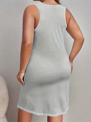 Slogan Print Tank Sleep Dress