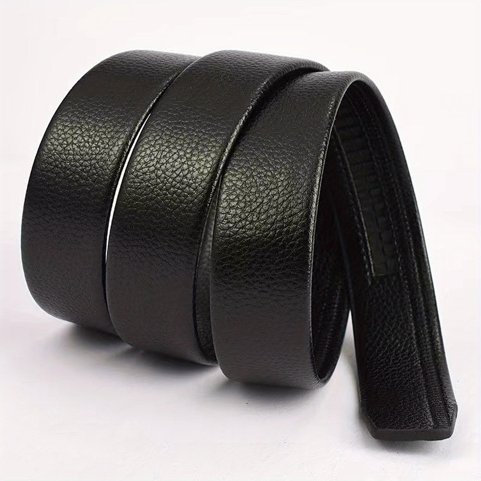 Men's Leather Edging Sports Car Style High Waist Pants Belt