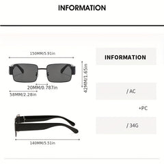 Men's Square Hip Hop Style Sunglasses Street Party Accessories