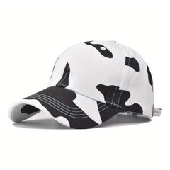 Cow Pattern Printed Baseball Cap Casual Dad Hat Adjustable Sun Hat For Women