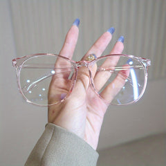 Round Frame Casual Clear Eyeglasses Light Blocking TV Gaming Glasses