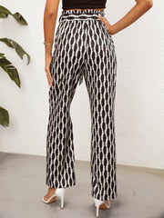 Wide Leg Pants Tie Front Casual Spring Summer Women's Clothing