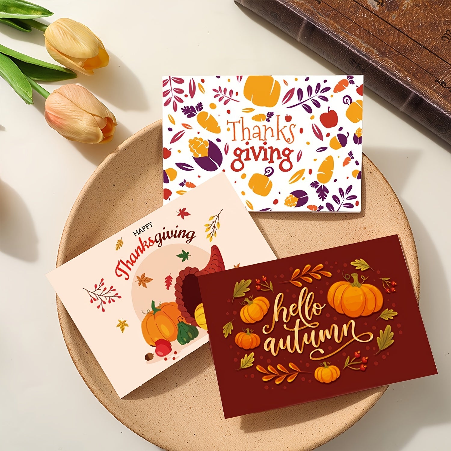6pcs Thanksgiving Greeting Card w/ Envelope