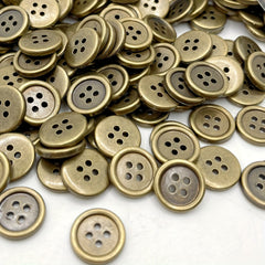20pcs Retro Plastic Suit Buttons Four hole Buttons for Denim Shirts Jackets