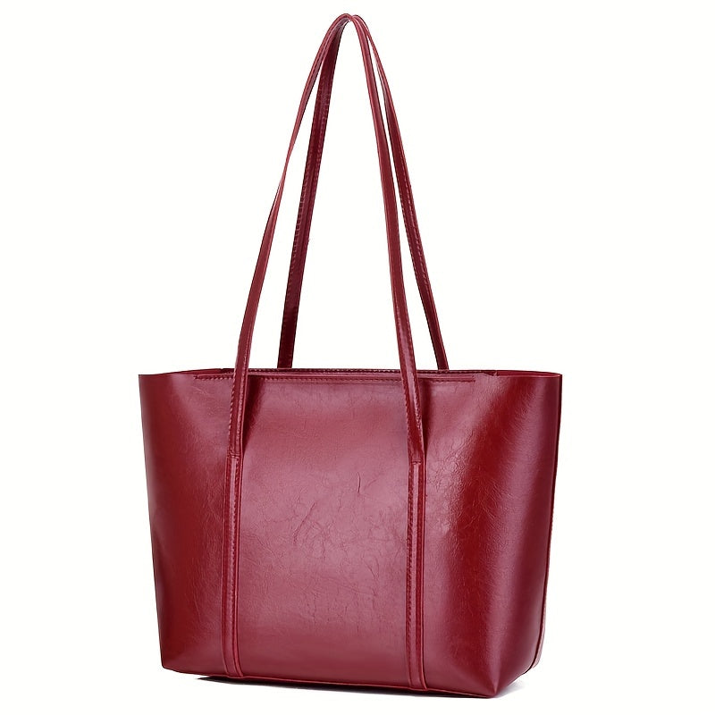 Minimalist Large Capacity Tote Bag Solid Crossbody Bag Women's Handbag