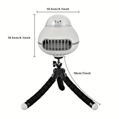 USB Stroller Clip Fan Small Night Light Octopus Small Fan