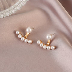 Pearl Stud Earrings Niche Sense Hypoallergenic Ear Jewelry