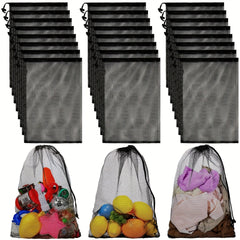 10pcs Mesh Laundry Bags Drawstring Large Storage Bag for Dorm Travel Camping