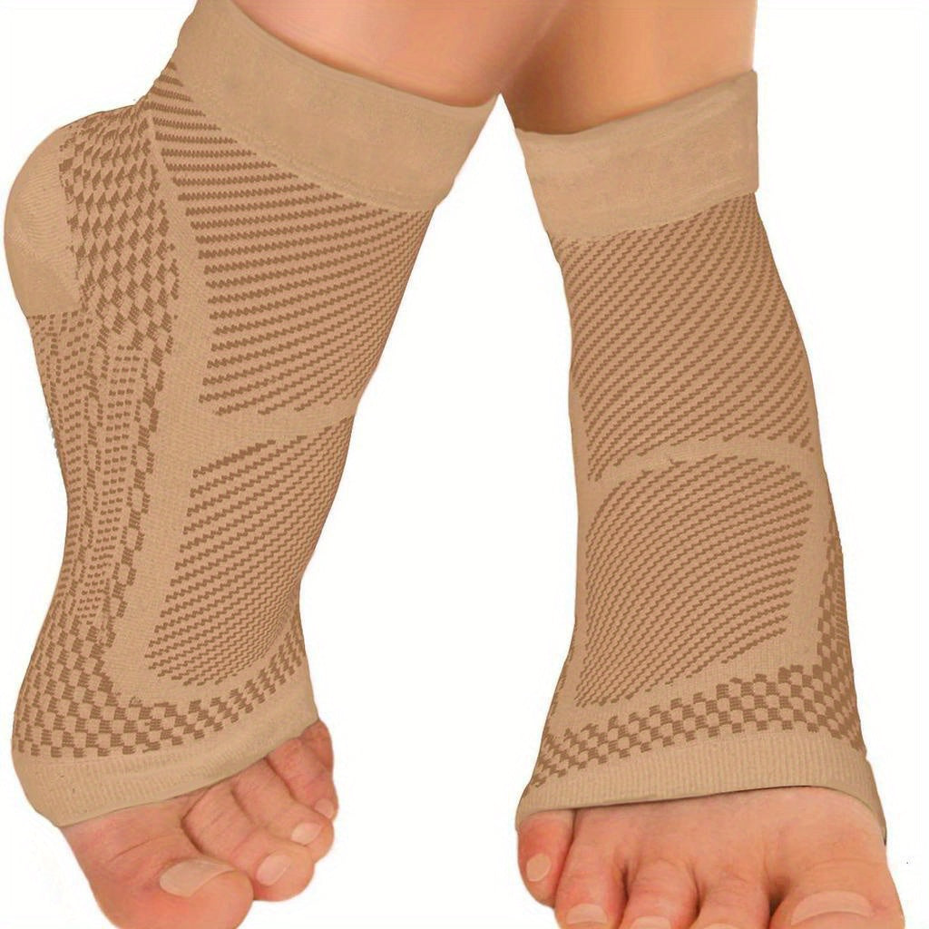 Unisex Ankle Support Socks Open Toe Heel Protection