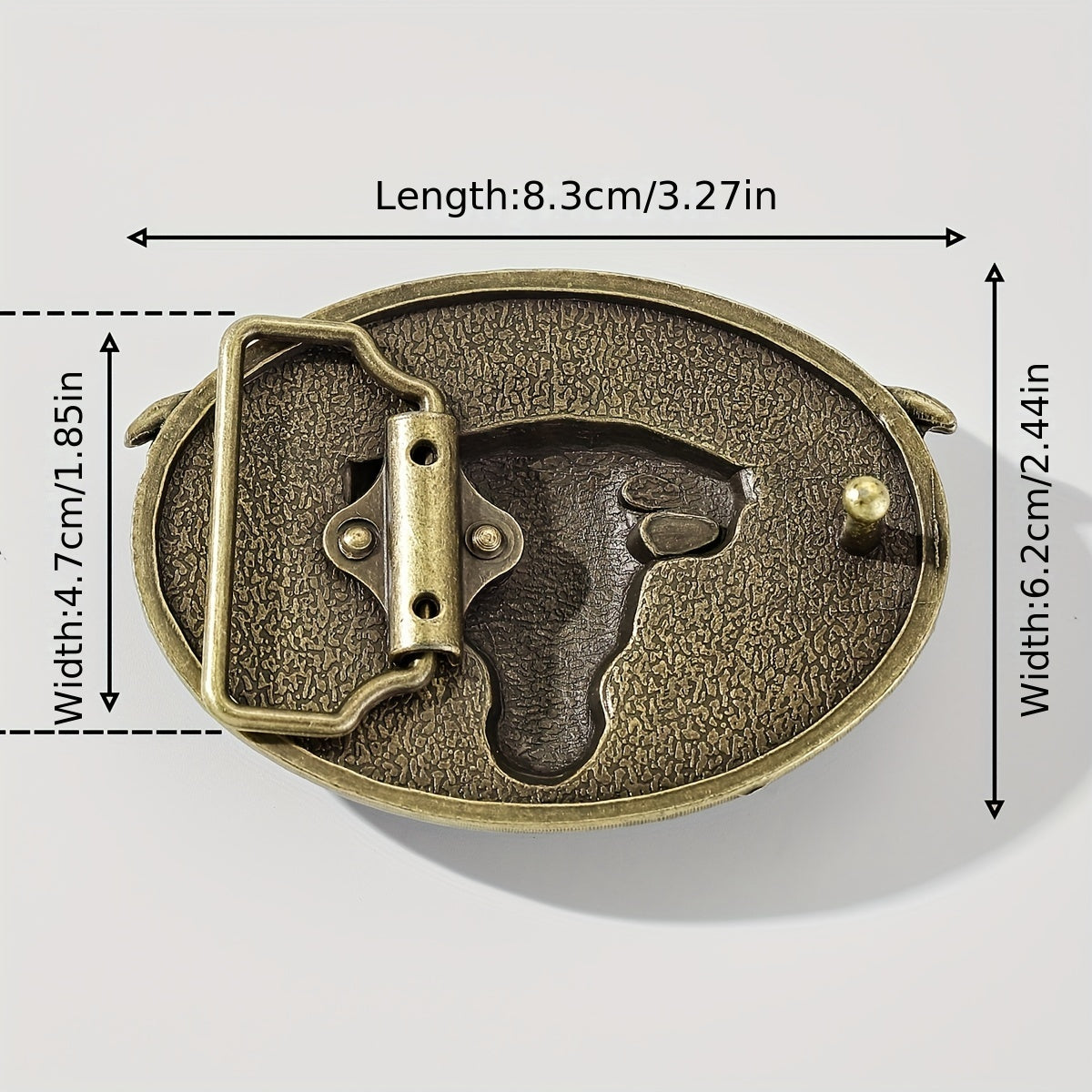 Vintage Bull Head Belt Buckle Unisex Oval Cowboy Cowgirl Belt