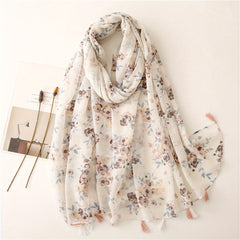 Floral Tassel Shawl Scarf Print Soft Headband Hijab