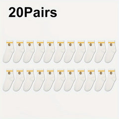 10 20 30 Pairs Letter Print Socks Short Women's Stockings