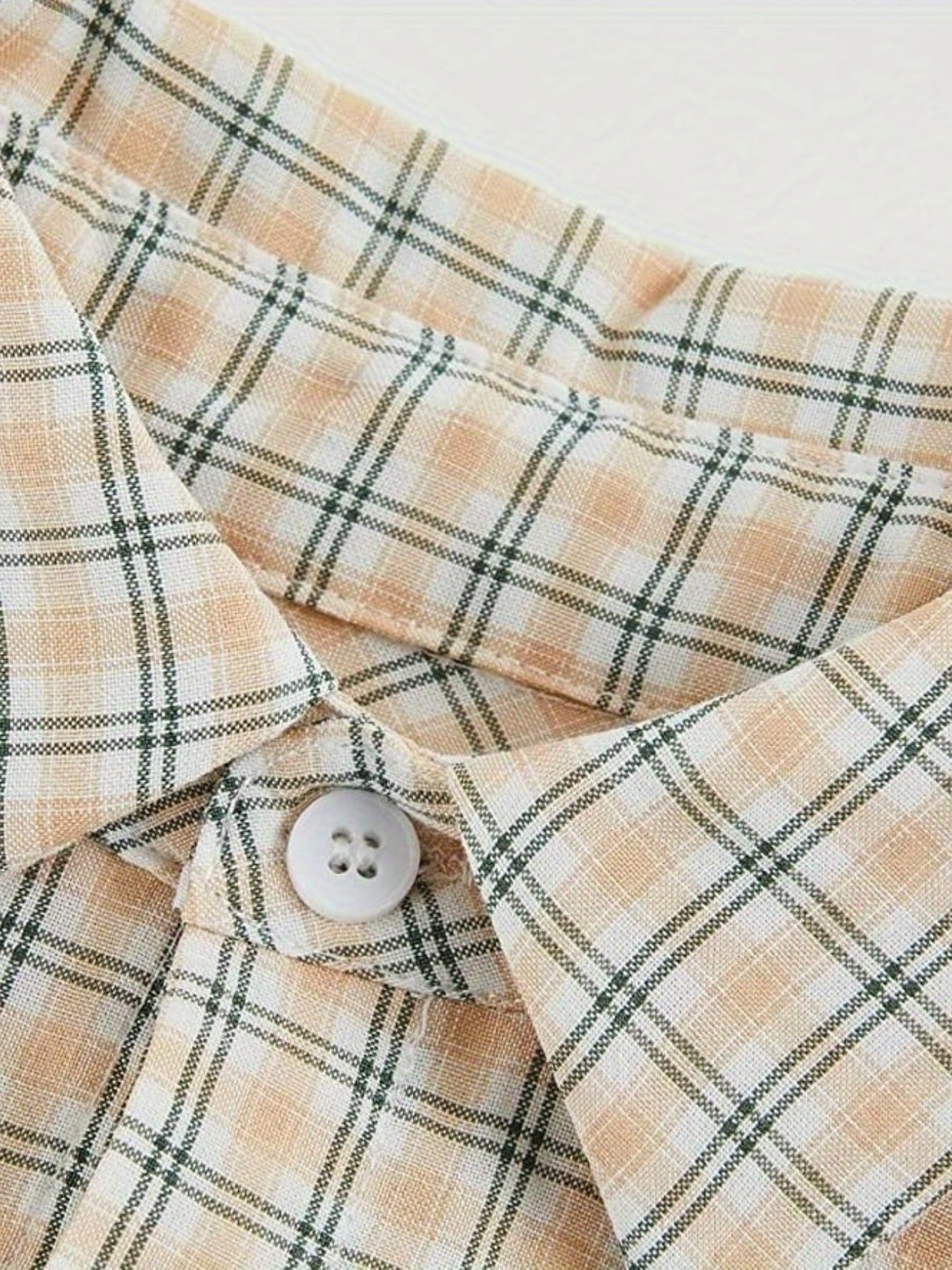 Kids Plaid Shirt Long Sleeve Collared Casual Top Boys Summer