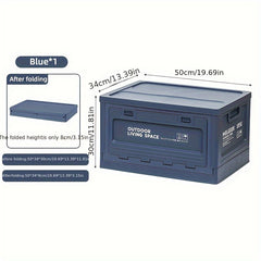 1pc Extra Large Folding Storage Box Plastic Toy Storage Household Clothing