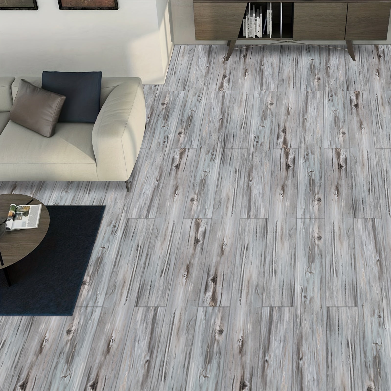 Wood Peel & Stick Floor Tiles 0.6mm Thick 5-15pcs