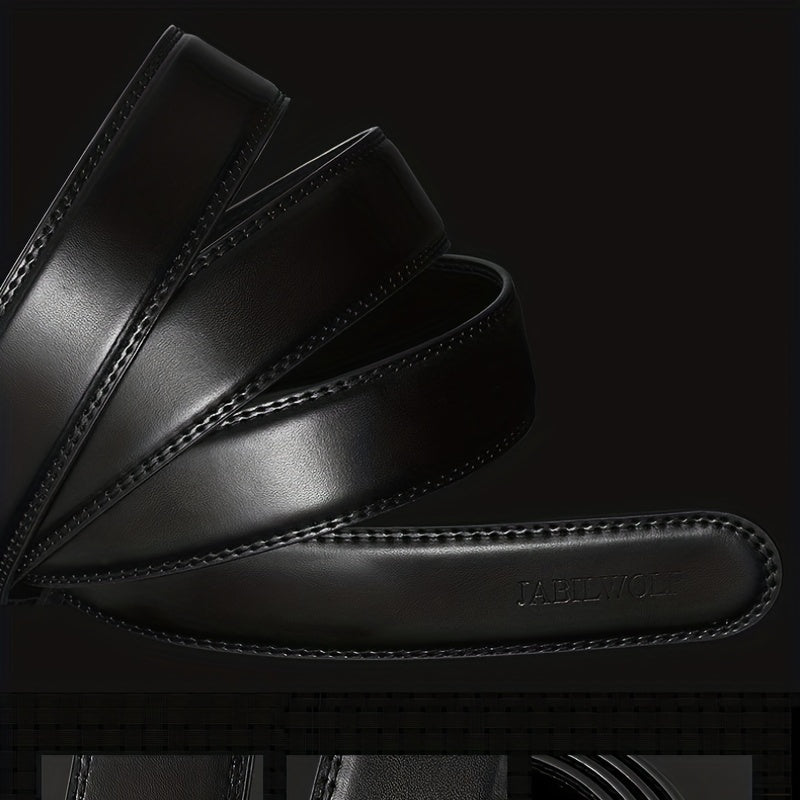Men's Leather Automatic Buckle Belt Jeans Pants Belt