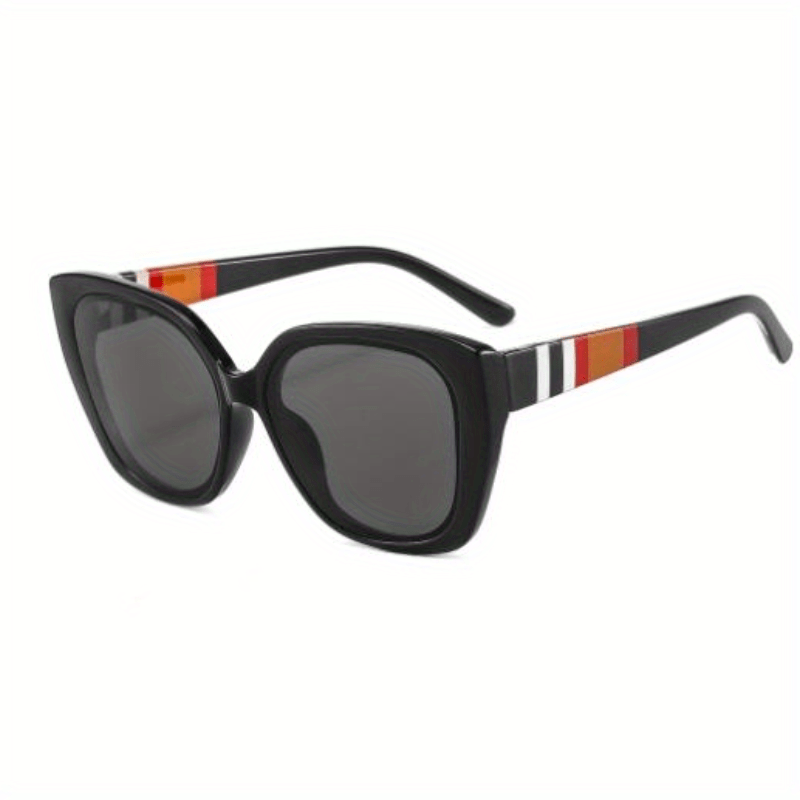 Men's Polarized Stripe PC Sunglasses Retro Cat Eye Shape