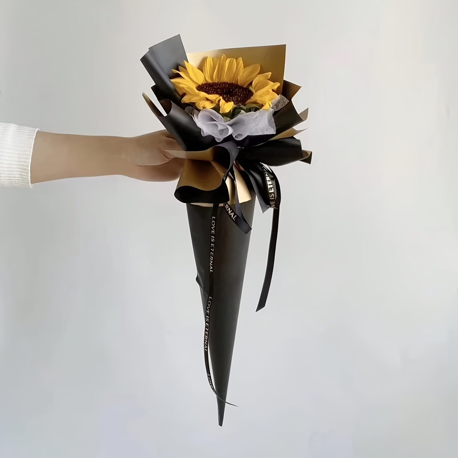 20 Sheets Flower Wrapping Paper Double-sided Matte & Golden Gift Wrap