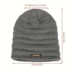 Plus Velvet Warm Woolen Knitted Hat Outdoor Ski Hat
