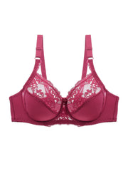  Lace Full Coverage Bra Solid Semi Sheer Sexy Bralette