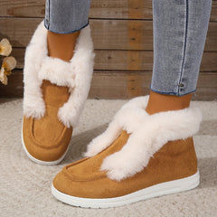 Plush Thermal High Top Slip On Ankle Boots Winter Snow Boots