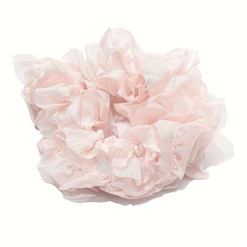 Ruched Ruffled Scrunchies Hair Tie Lace Hair Rope Sweet Ponytail Holder