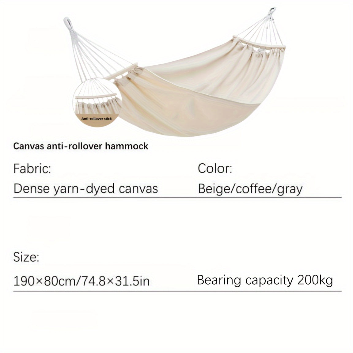 Portable Outdoor Swing Hammock for Home Camping