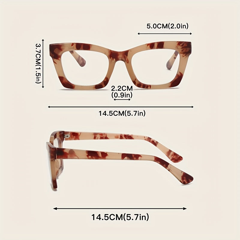 Vintage Leopard Eyeglasses Clear Lens Cat Eye Glasses for Women Men