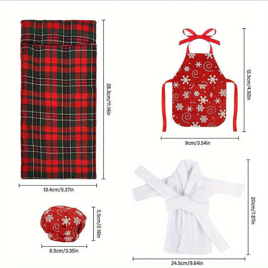 4pcs Mini Christmas Elf Set - Holiday Party Accessories