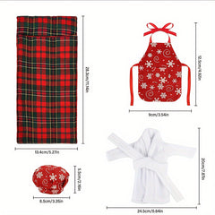 4pcs Mini Christmas Elf Set - Holiday Party Accessories