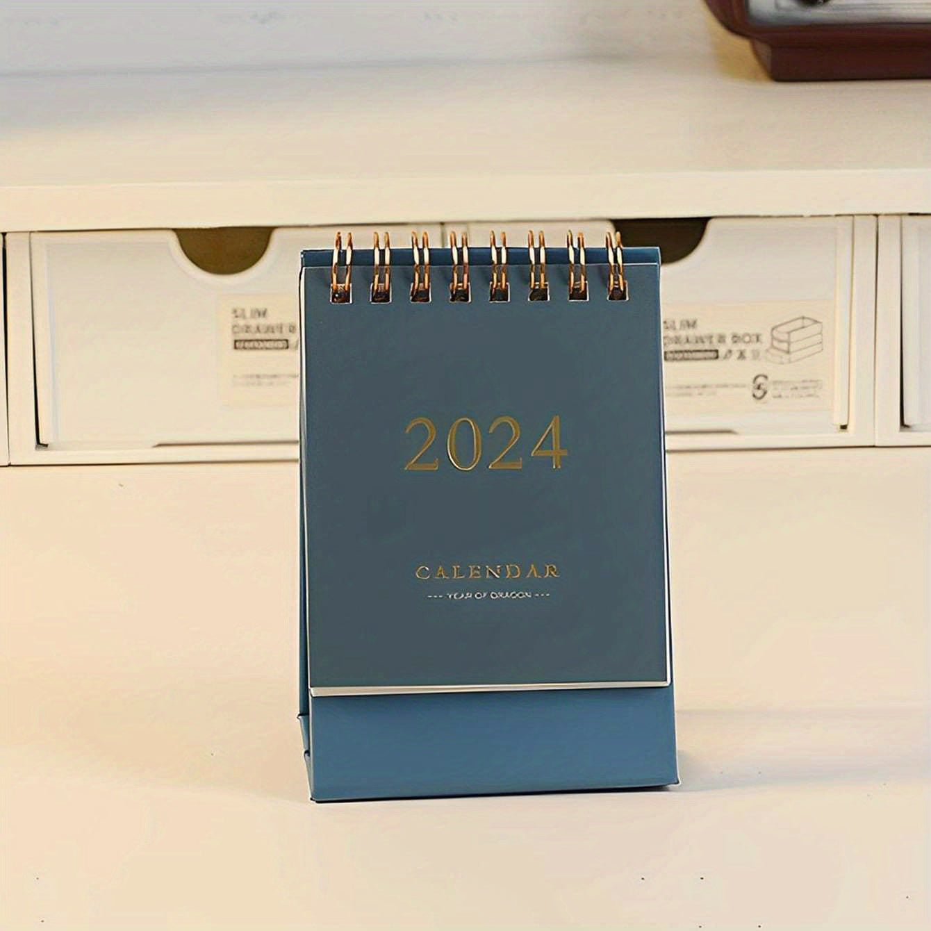 Stylish Mini Bronzing Calendar for Elegant Desk Planning