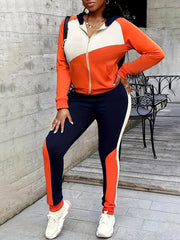  Colorblock Hoodie & Joggers Set