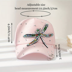 Dragonfly Patch Baseball Cap Y2K Dad Hats Hip Hop Sun Hats