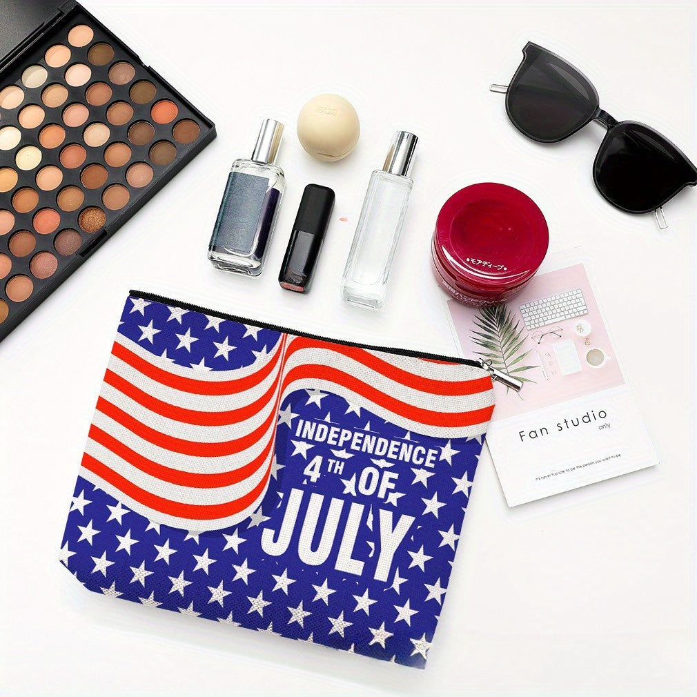 Independence Cosmetic Bag Portable Waterproof Zipper Travel Storage Bag
