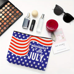 Independence Cosmetic Bag Portable Waterproof Zipper Travel Storage Bag