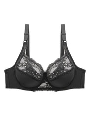  Lace Full Coverage Bra Solid Semi Sheer Sexy Bralette