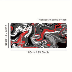 Large Gray Red Gaming Mouse Pad Non-slip Rubber Material Washable