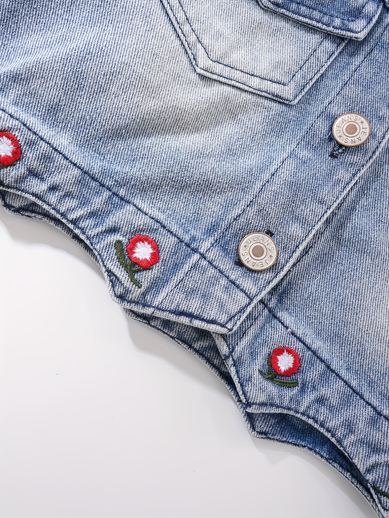 Girls' Denim Jacket Long Sleeve Top For Spring And Autumn