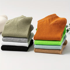 8 Pairs Solid Low Cut Ankle Socks Women's Stockings