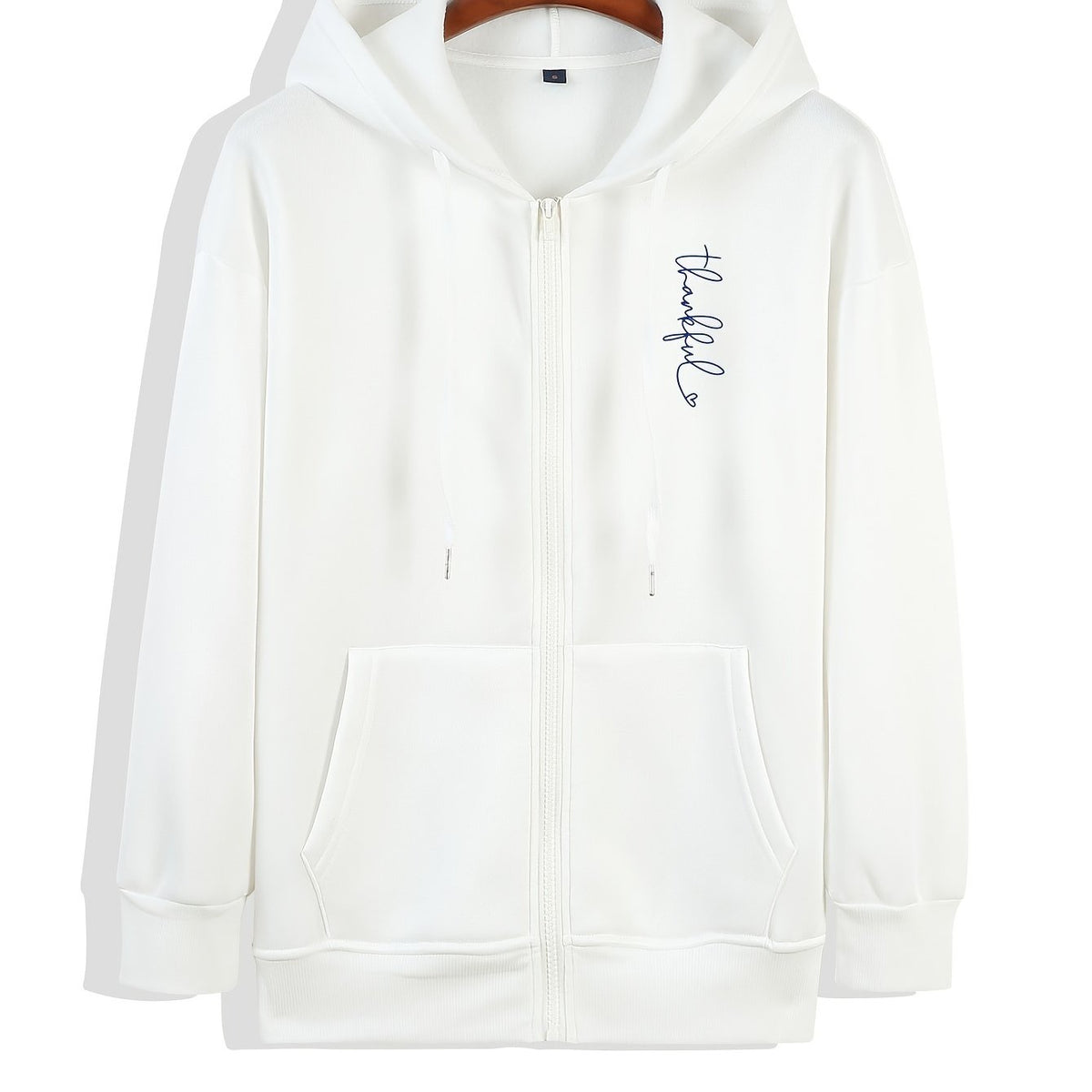 Casual Zip Up Pocket Hoodie Long Sleeve Drawstring Hoodies Sweatshirt
