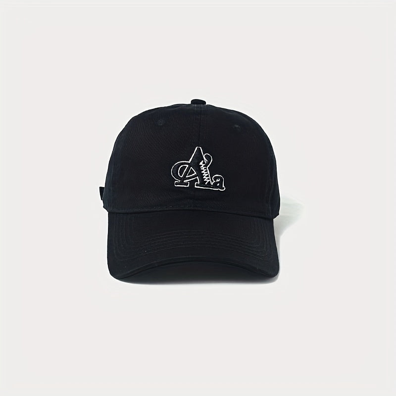 Unisex Breathable Adjustable Baseball Cap With Letter Embroidery