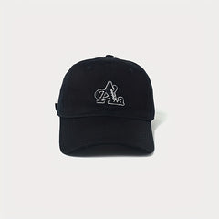 Unisex Breathable Adjustable Baseball Cap With Letter Embroidery