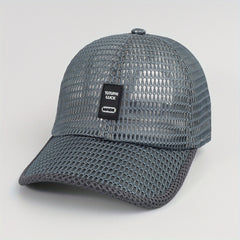 Mesh Hollow Out Baseball Cap Unisex Thin Breathable Quick Drying Sports Sun Hat