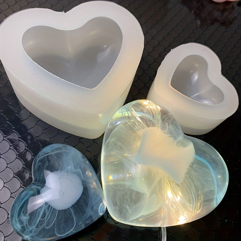 3D Heart Silicone Resin Mold for Pendant Necklace Crafts