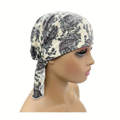 Paisley Print Turban Cap Boho Head Scarf Beanie Chemo Hats